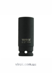 Головка торцева ударна 6-гранна YATO : подовжена, квадрат 1/2
