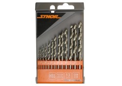 Набір свердл по металу STHOR HSS Ø=2,0-8,0 мм, 13 шт. [10/50]