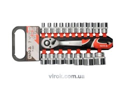 Набір головок торцевих YATO : квадрат 1/2