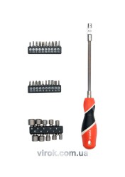 Викрутка - тримач YATO з гнучким стержнем з насадками, HEX 1/4