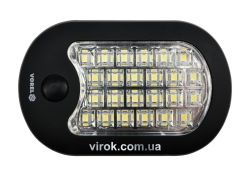 Ліхтар діодний з режимами 20+3 Vorel підвісний з гачком батарейковий 3ААА х 1,5 В [12/48]