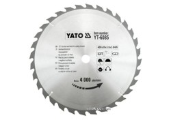 Диск пиляльний победітовий по дереву YATO: 400х30x3.8x2.8 мм, 32 зубці, R.P.M до 4000 1/хв [10]