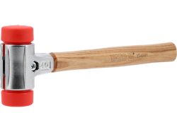 Молоток по бруківці YATO обух з високопружного ПЕ m= 630 г Ø= 40 мм, дерев'яна ручка, заг l= 330 мм