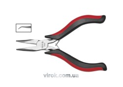 Тонкогубці-міні загнуті нікельовані YATO : L= 115 мм [6/120]