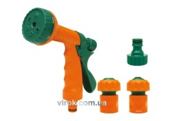 Зрошувач-пістолет 6-режимний FLO з набором з'єднань 1/2