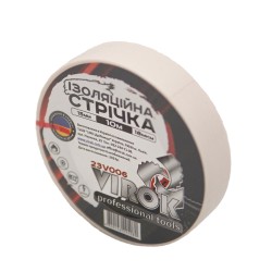 Стрічка ізоляційна VIROK : 15 мм х 10 м x 0,18 мм БІЛА [15/240]