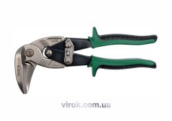 Ножиці по металу YATO : L= 225 мм, праві вигнуті, Cr-Mo [6/36]