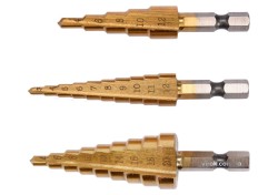 Свердла конічні титанові по металу YATO, HEX-1/4