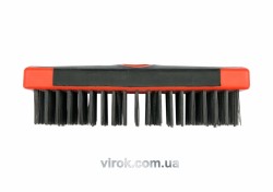 Щітка дротяна сталева YATO : 6- рядна, L=180 x 65 мм, пластикова [12/60]