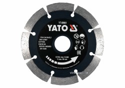 Диск відрізний алмазний по каменю і бетону YATO Ø=115x1.8x10x22.2 мм, в мокрому і сухому режимі [20]