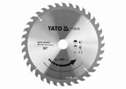 Диск пиляльний победітовий по дереву YATO: 255x30x3.0x2.0 мм, 36 зубців, R.P.M до 6000 1/хв [10/20]
