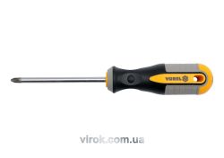 Викрутка хрестова VOREL : "Pozidriv" PZ2 х 150 мм. Cr-V [12/36/144]