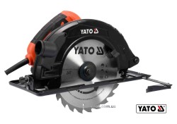 Пила дискова ручна мережева YATO : P= 2.8 кВт, диск Ø=235x25.4x3 мм, кут 0-45°, гл.≤ 85мм [2/24]