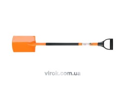 Лопата штикова FLO прямокут. 28х19,5 см з металевим держаком з пластик. захватом [200]