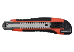 Ніж YATO з висувним лезом з відломними сегментами : M= 18 мм, SK5, ABS/TPR, фіксатор, F 20N [12/144]