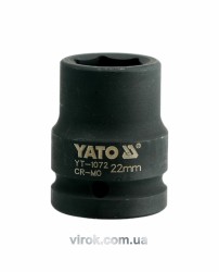 Головка торцева ударна 6-гранна YATO : квадрат 3/4