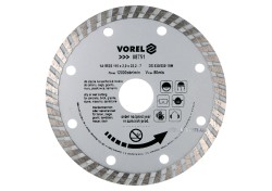 Диск відрізний алмазний VOREL : TURBO Ø= 115 мм [20/200]