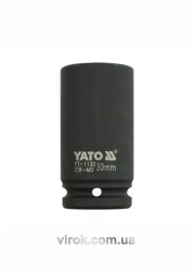 Головка торцева ударна 6-гранна YATO : подовжена, квадрат 3/4