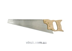 Ножівка по дереву VOREL : L= 450 мм, W= 1 мм, Дерев'яна ручка [12/60]