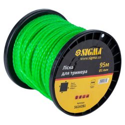 Ліска для тримера кручений квадрат Ø2.4мм 95м котушка SIGMA (5616281)