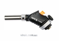 Пальник газовий YATO : різьбове з'єднання EN417. до 1.28 кВт. п'єзозапал. 360°. max t' 1600°c [6/12]
