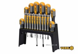 Набір викруток VOREL : SL, PH, TORX, Cr-V, 18 шт [10/120]