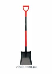 Лопата совкова YATO : Підвищені борти, держак, "DY" прогумована ручка, L= 1200 мм [6]
