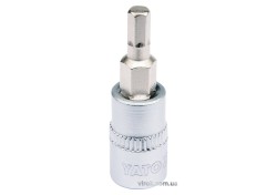 Головка торцева з насадкою HEX YATO : квадрат 1/4