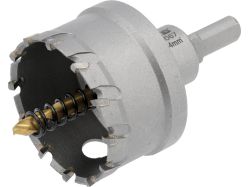 Свердло коронка по металу TCT YATO: Ø54 x 103 мм, товщ. до 25мм, з напрямним, 6-гран. хвост 3/8" [6]