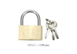 Замок навісний VOREL латунний дуговий, l=30 мм [12/480]
