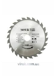 Диск пиляльний победітовий по дереву YATO: 200х30x3.2x2.2 мм, 24 зубці, R.P.M до 8000 1/хв [10/20]