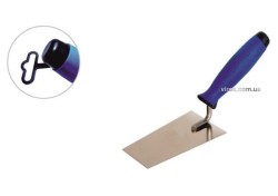 Кельма трапецевидна з нержавійки PROFI , двокомпонентна ручка, 130 мм , ТМ VIROK