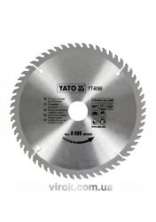 Диск пиляльний победітовий по дереву YATO: 210х30x3.2x2.2 мм, 60 зубців, R.P.M. до 8000 1/хв [10/20]