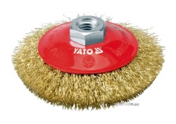Щітка - крацовка дискова YATO Ø=100 мм з кріпильною гайкою М14 [8/64]