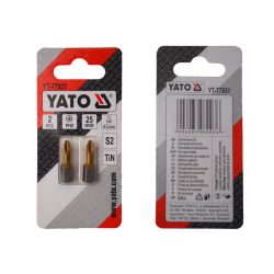 Насадка викруткова YATO PH2 х 25 мм. HEX 1/4", покрита титаном, 2 шт.