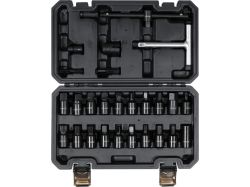 Торцеві насадки з устаткуванням для оливозливних пробок YATO: квадрат- 3/8", Cr-V, 26 шт в футлярі