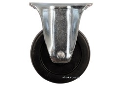 Колесо до візка поліпропіл. Ø= 65 мм, b=23 мм VOREL зі штивною опорою; h=84 мм, навантаж.- 30кг [90]