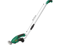 Ножиці до трави і кущів акумул. 3,6В FLO 1500mAh, для стовб Ø≤ 8мм, ніж- 120х90 мм, тримач- 65-120мм