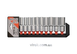 Набір головок торцевих подовжених YATO : квадрат 1/2