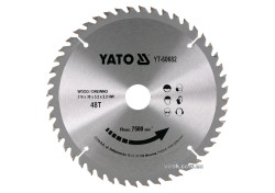 Диск пиляльний победітовий по дереву YATO: 216х30х3.2х2.2 мм, 48 зубців, R.P.M до 7500 1/хв [10/20]