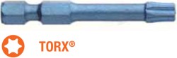 Насадка викруткова ударна USH Blue Shock : TORX T40 x 50 мм Torsion подовжена, Уп. 5 шт.