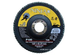 Круг пелюстковий шліфувальний NINJA опуклий : Т29, 125х22 мм, Р100 (10/200 шт. уп)