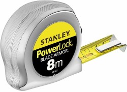 Рулетка STANLEY POWERLOCK 8м х 25мм мм армована стрічка. пластикова (0-33-527)