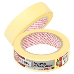 Стрічка малярська 30 мм, 40 м, жовта INTERTOOL DM-3040