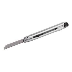 Ніж металевий посилений, лезо - 9 мм, гвинтова фіксація леза INTERTOOL HT-0509