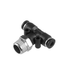 З'єднання цангове Т-подібне для поліуретанових та ін. шлангів 4*4 мм, 1/4
