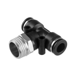 З'єднання цангове Т-подібне для поліуретанових та ін. шлангів 10*10 мм, 1/2