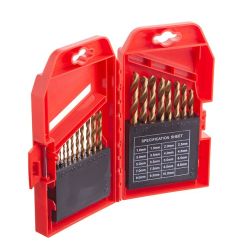Набір свердел по металу DIN338 HSS 19 шт (1.0 - 10.0), покриття - Ti INTERTOOL SD-0019