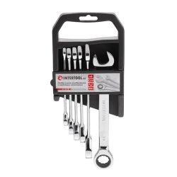 Набір ключів комбінованих із тріскачкою 6 од., 8-19 мм, CrV, PROF DIN3113 INTERTOOL XT-1301