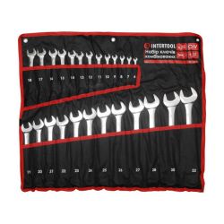 Набір комбінованих ключів 26 од., 6-32 мм, PROF, чохол INTERTOOL XT-1526